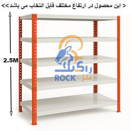 ست قفسه پیچ و مهره ای رنگی به طول 80 عمق 30 سانتیمتر 5طبقه 