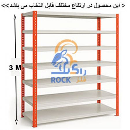 ست قفسه پیچ و مهره ای رنگی به طول 95 عمق 30 سانتیمتر 7طبقه 